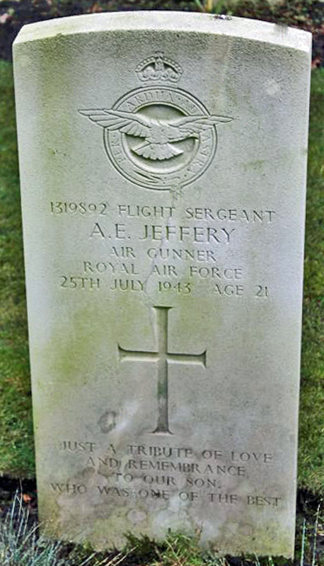 F/Sgt Albert Edgar Jeffery<br/><br /><br />died July 24th, 1943